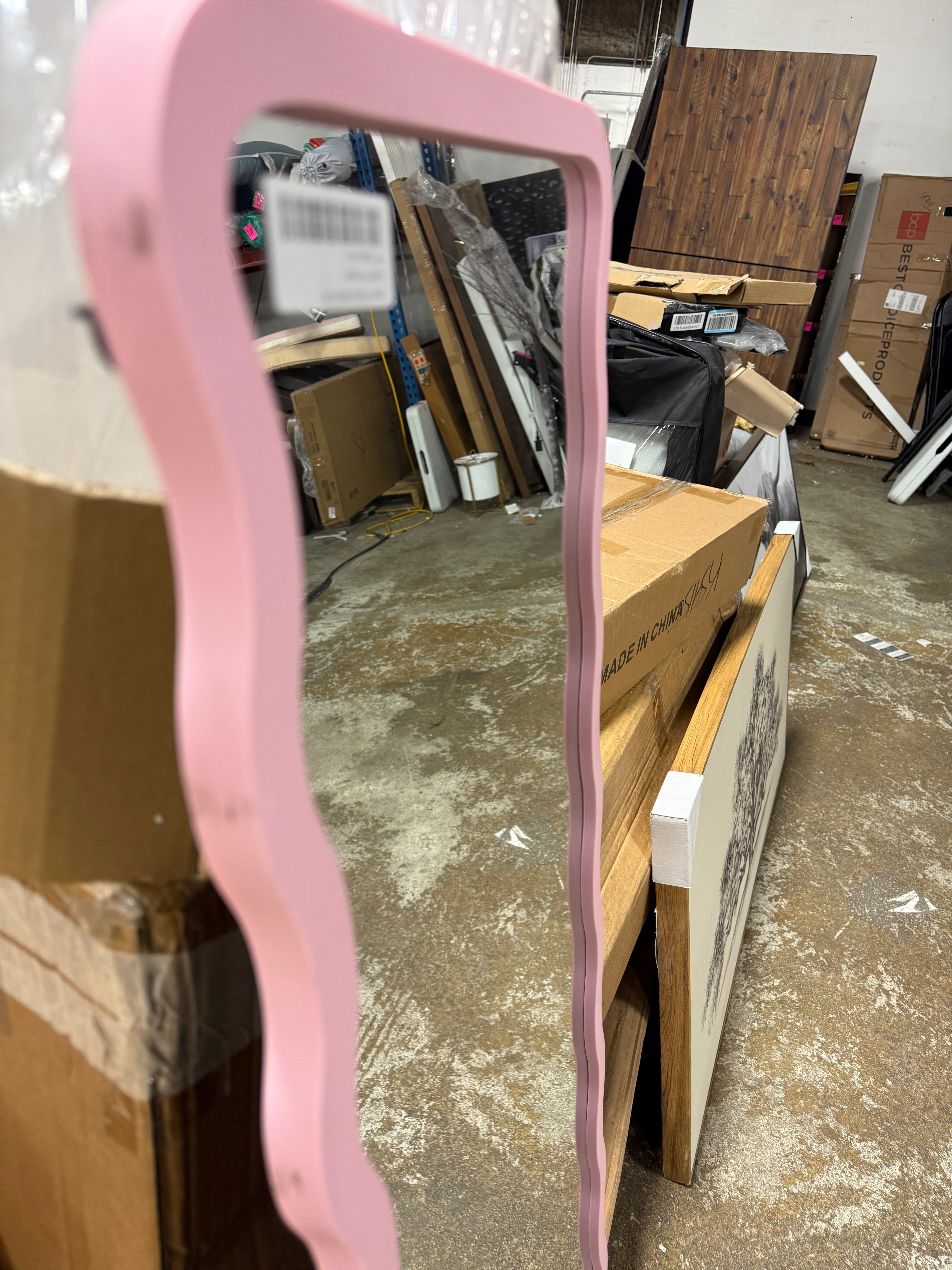 Wavy Over The Door Mirror