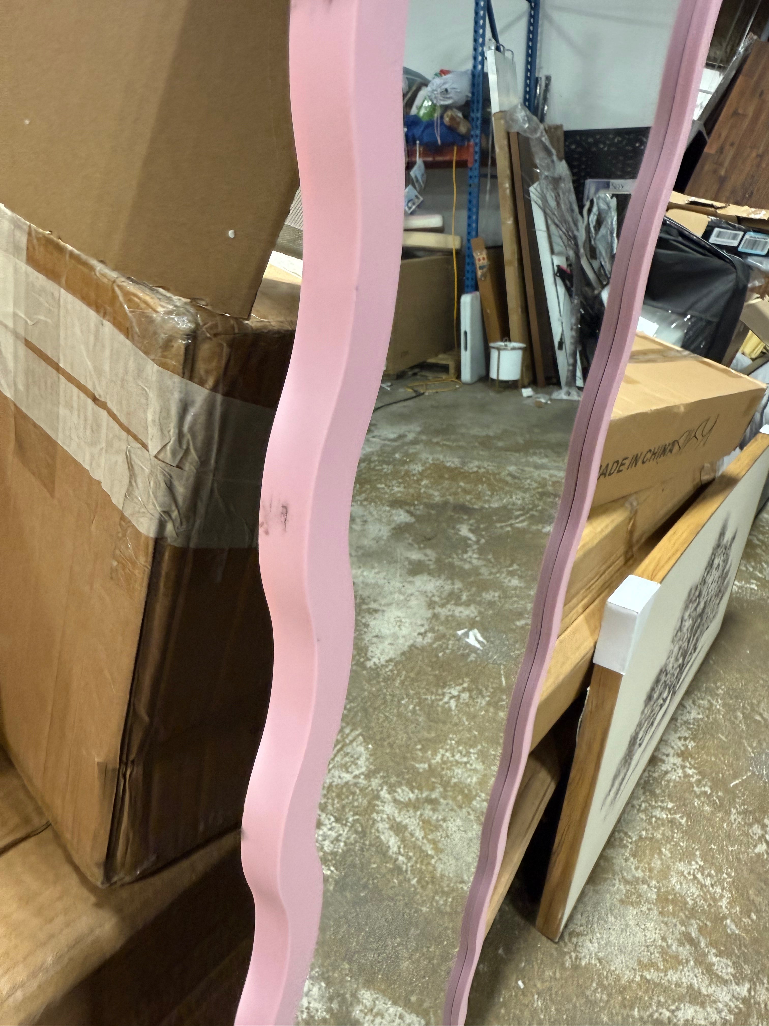 Wavy Over The Door Mirror