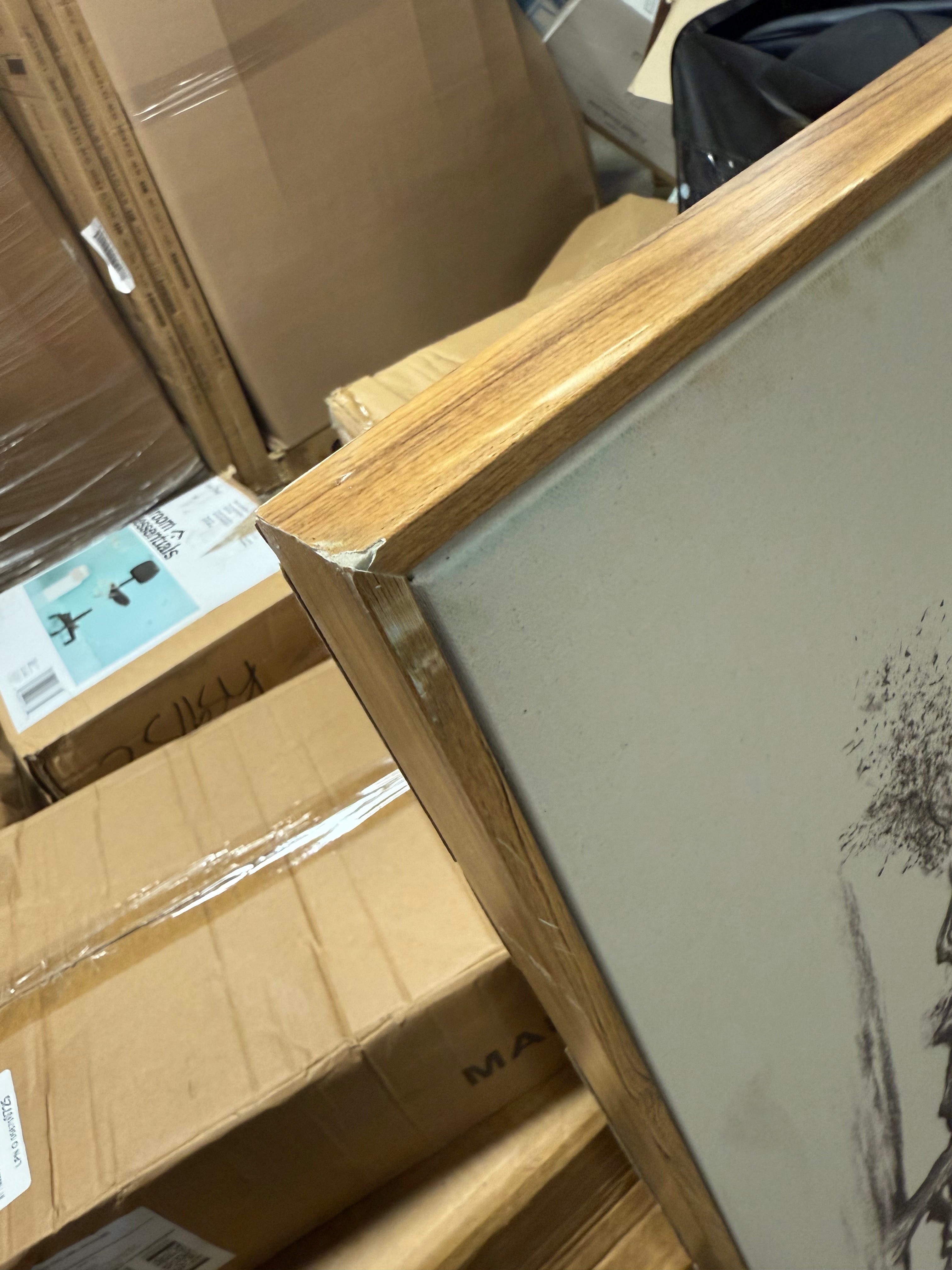 Pen and Ink Tree Framed Wall Canvas