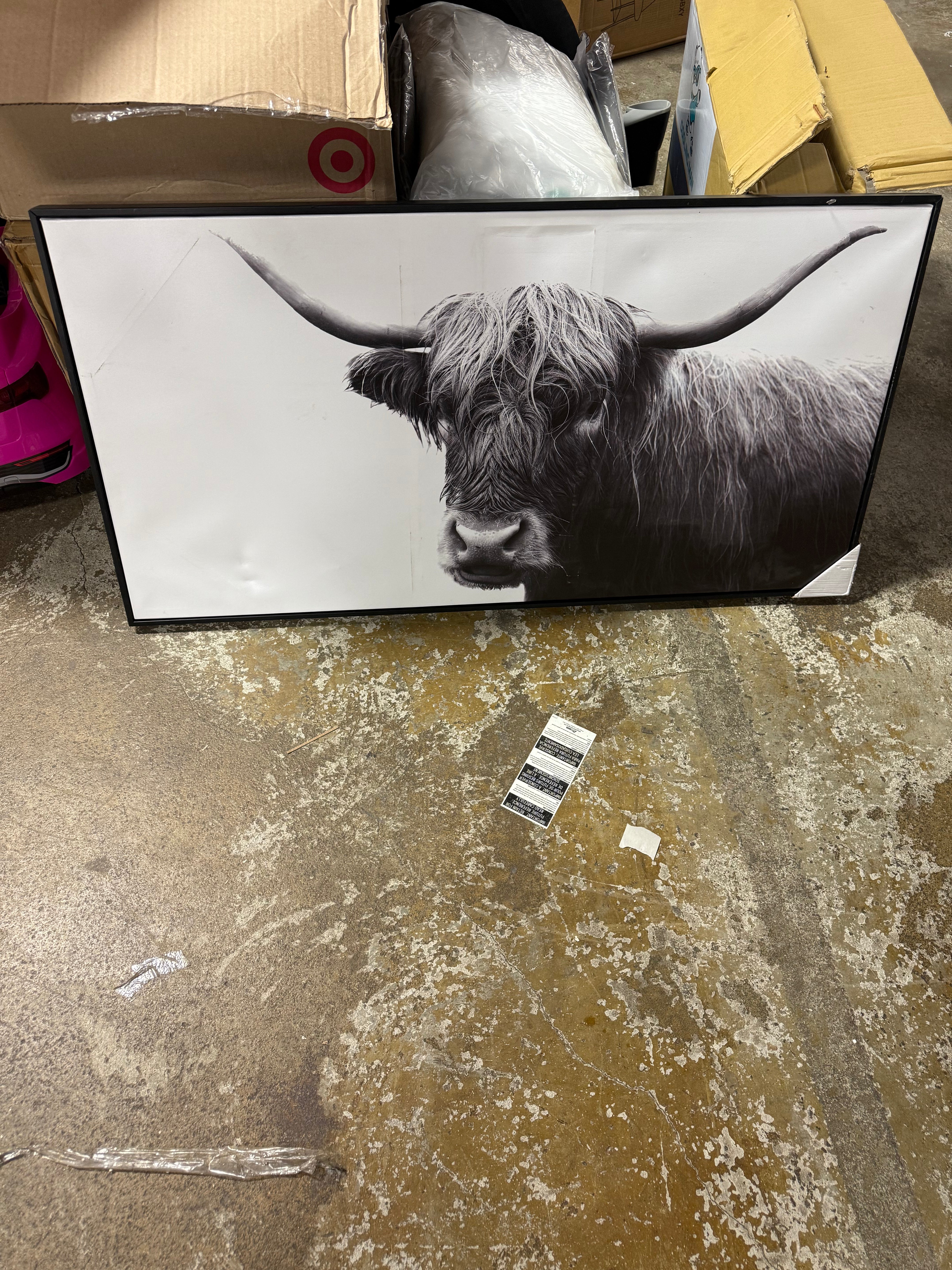 Highland Cow Framed Canvas