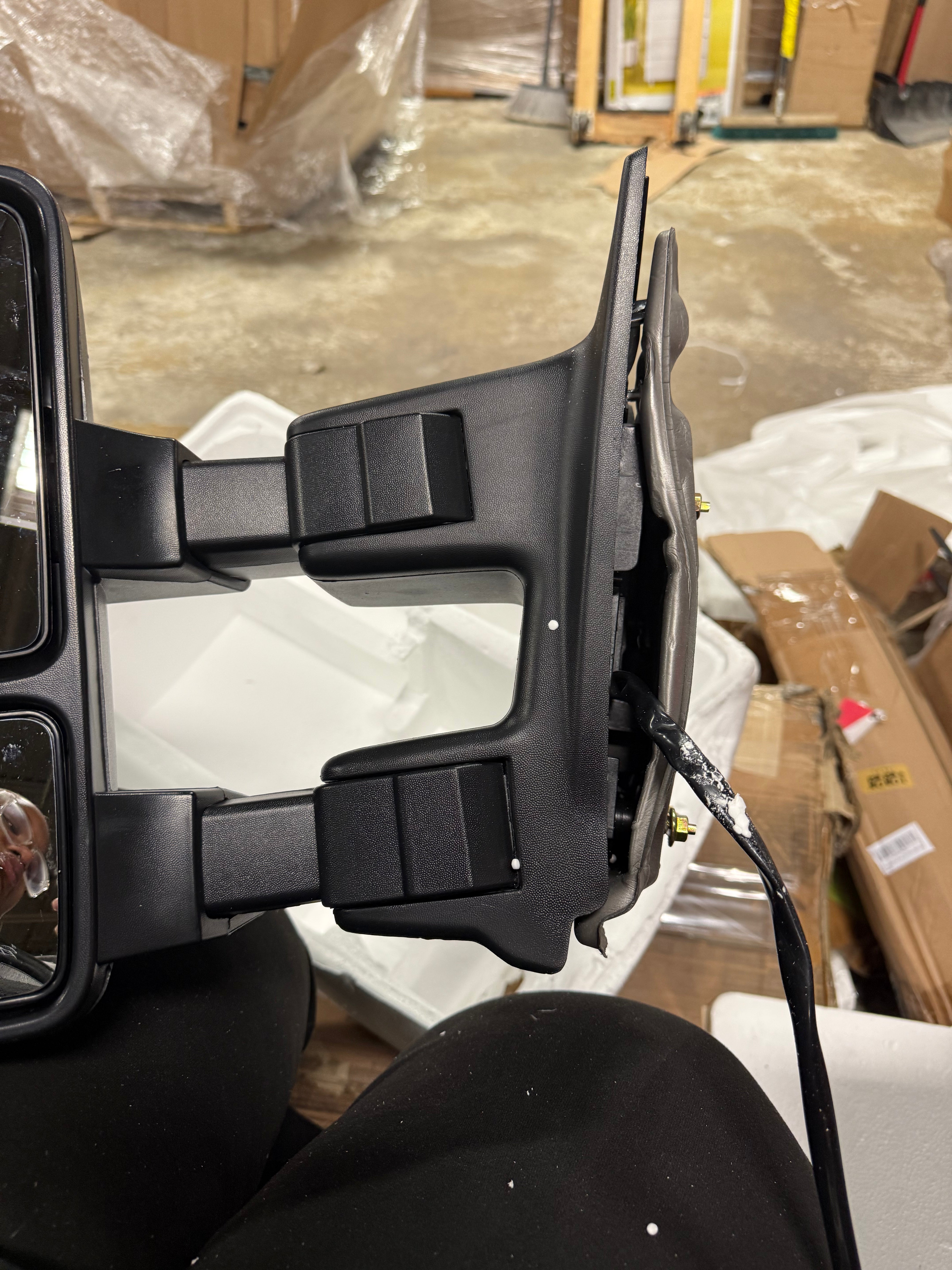 Towing Mirror, Left Driver Side Automotive Mirror with Manual Operation Turn Signal Convex Glass Manual Folding Telescoping for Ford