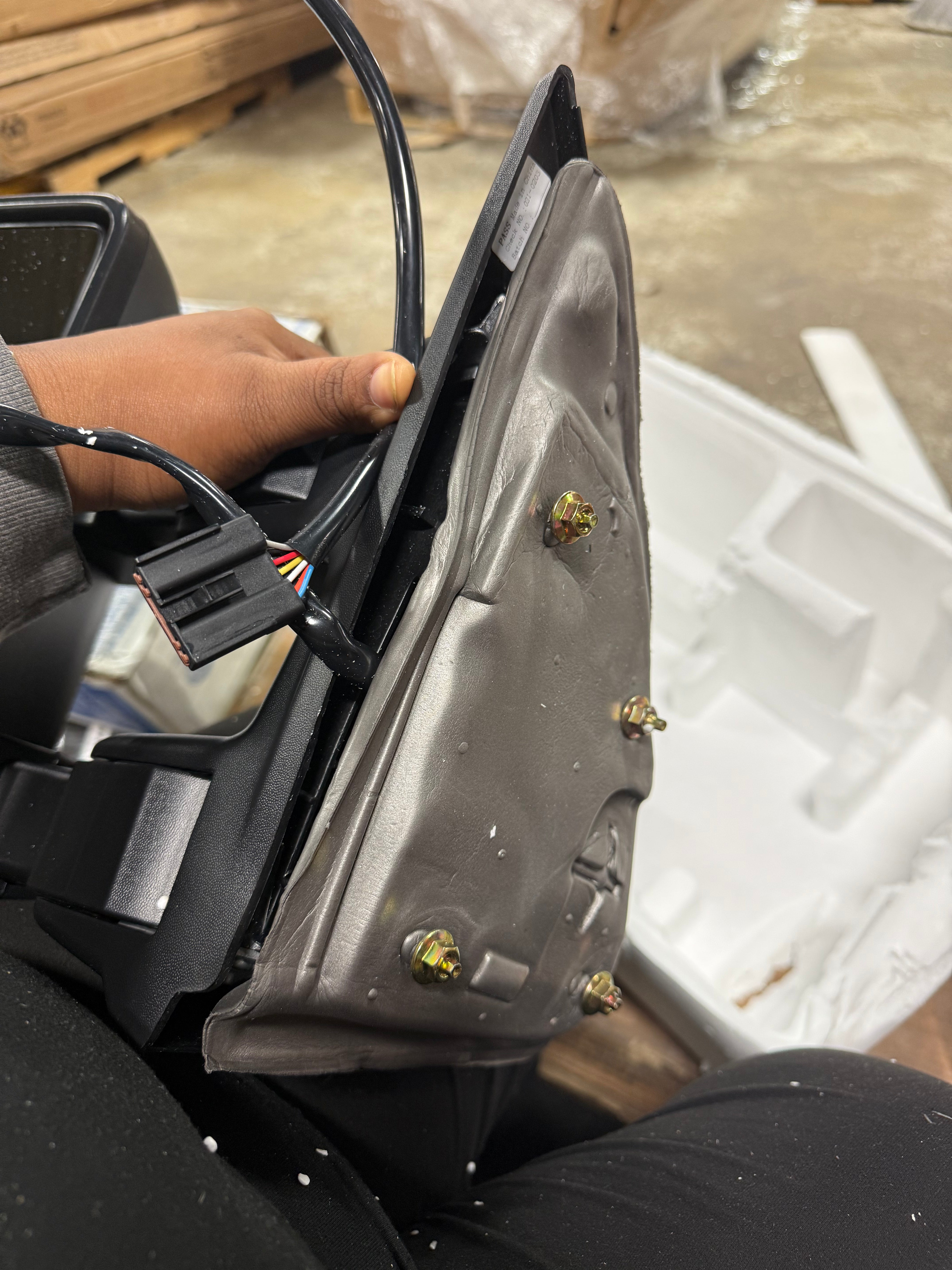 Towing Mirror, Left Driver Side Automotive Mirror with Manual Operation Turn Signal Convex Glass Manual Folding Telescoping for Ford