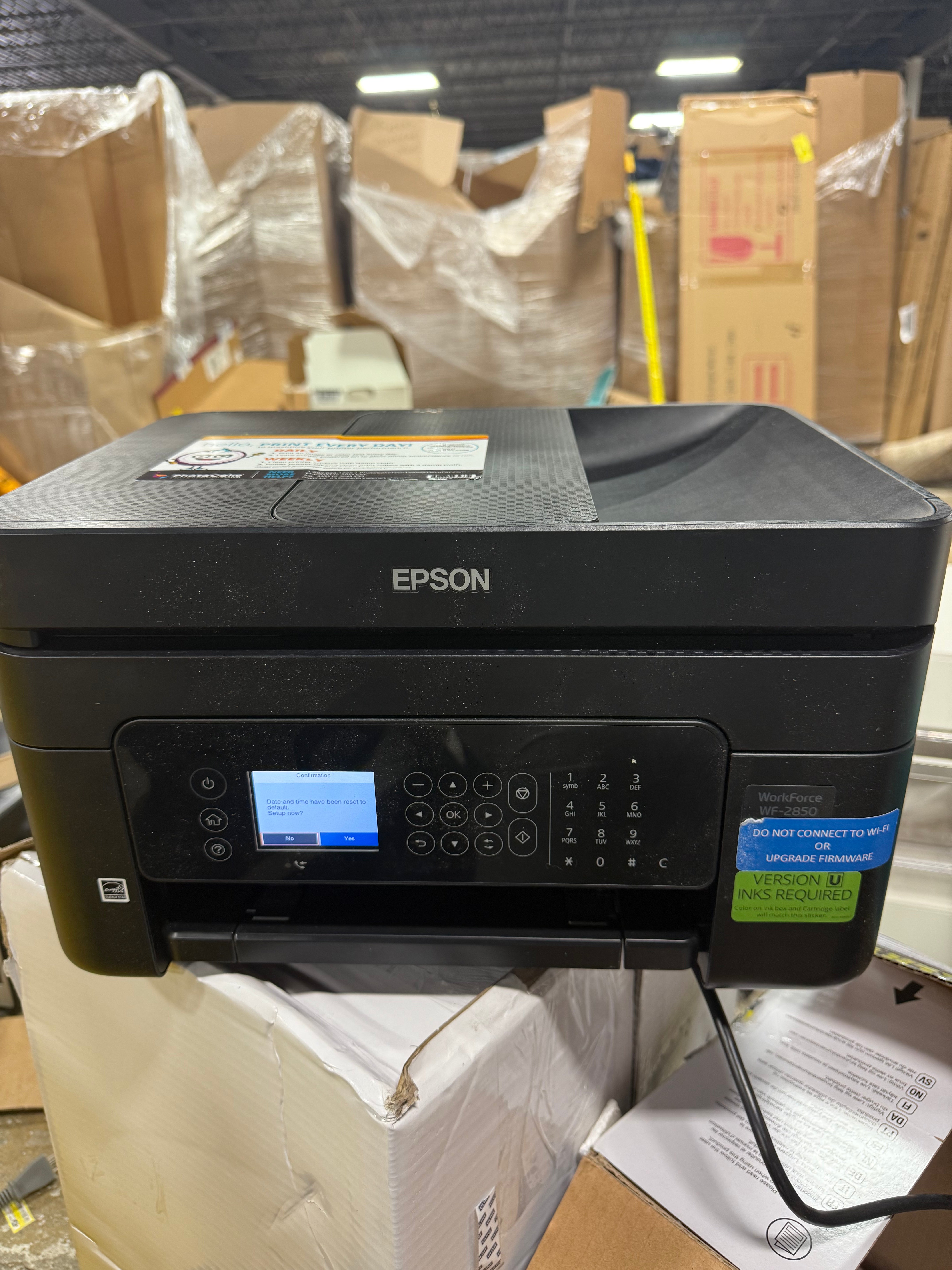 Wireless Color Inkjet All-in-One Printer, Copier, Scanner - Black:  Document Compatible