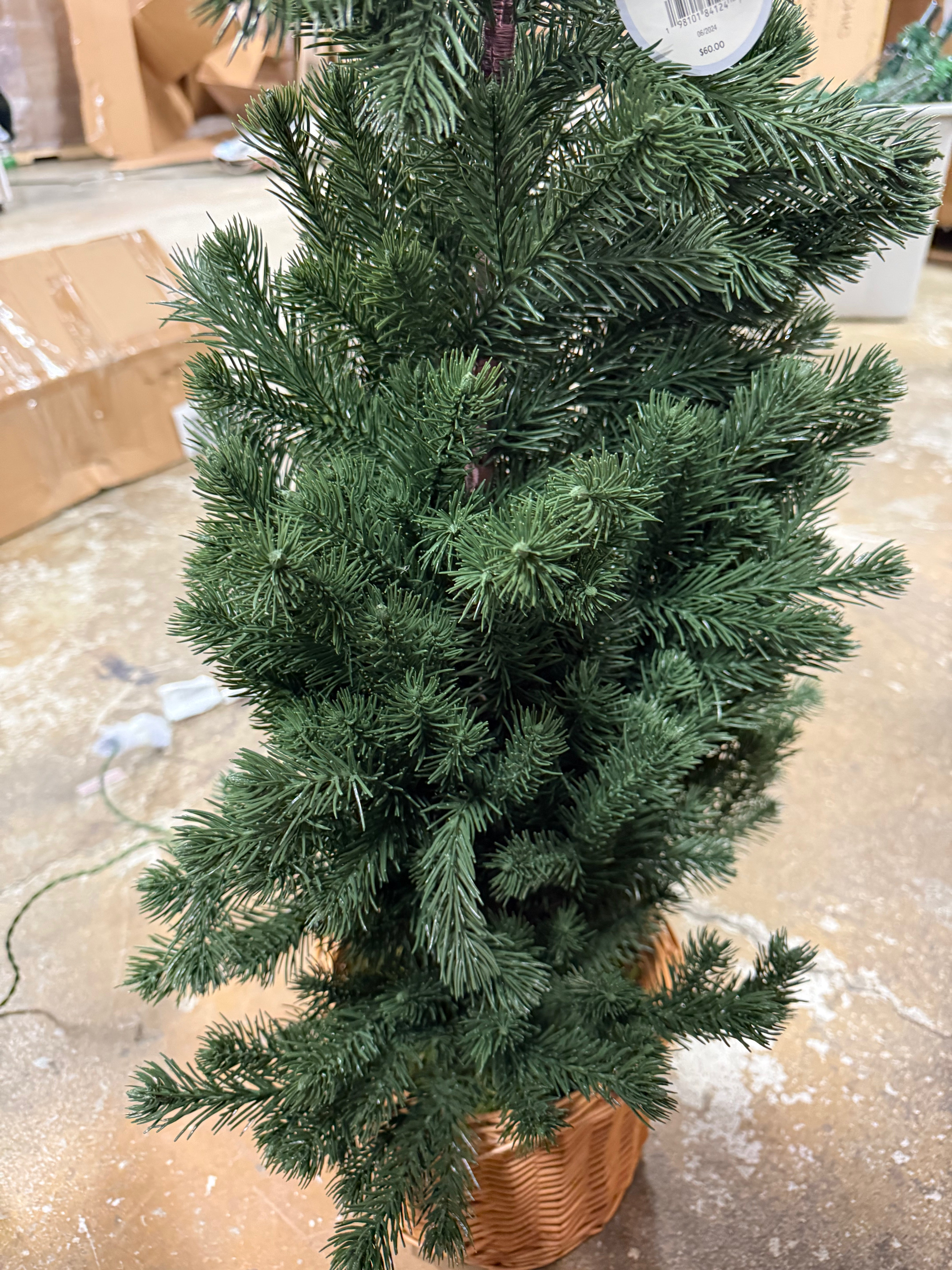 Large Pine Artificial Tree in Basket