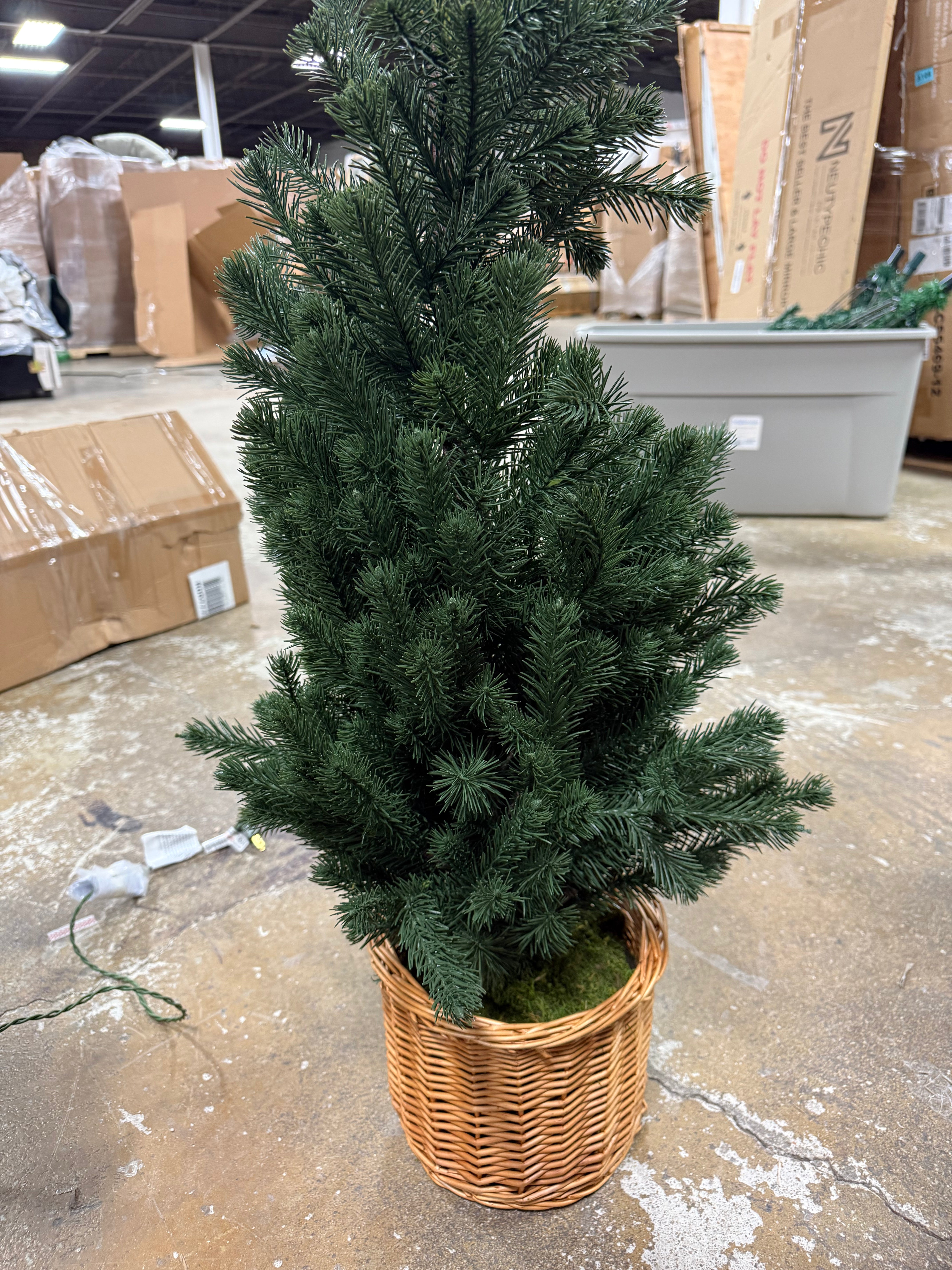 Large Pine Artificial Tree in Basket