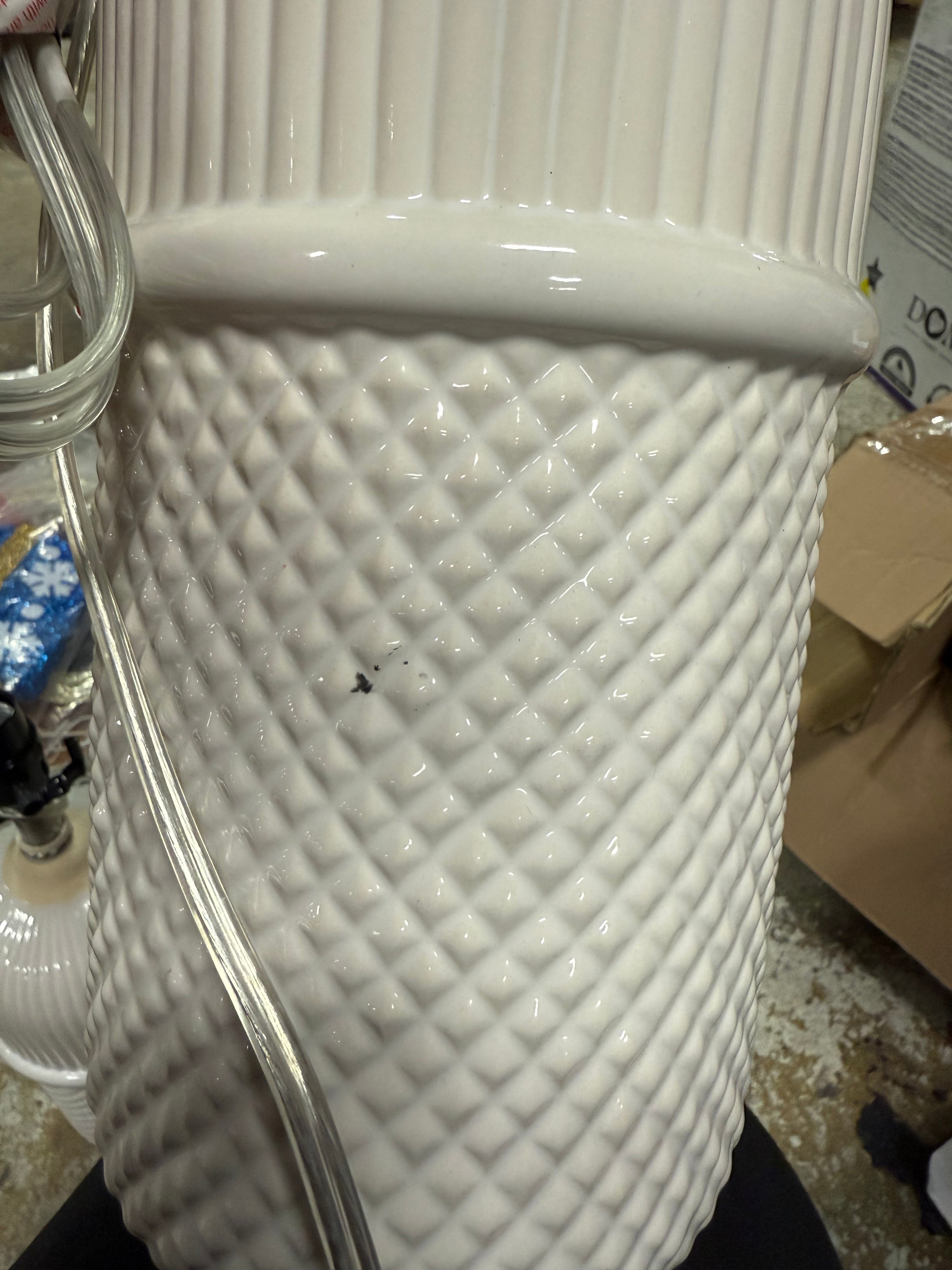 Large Assembled Ceramic Table Lamp White