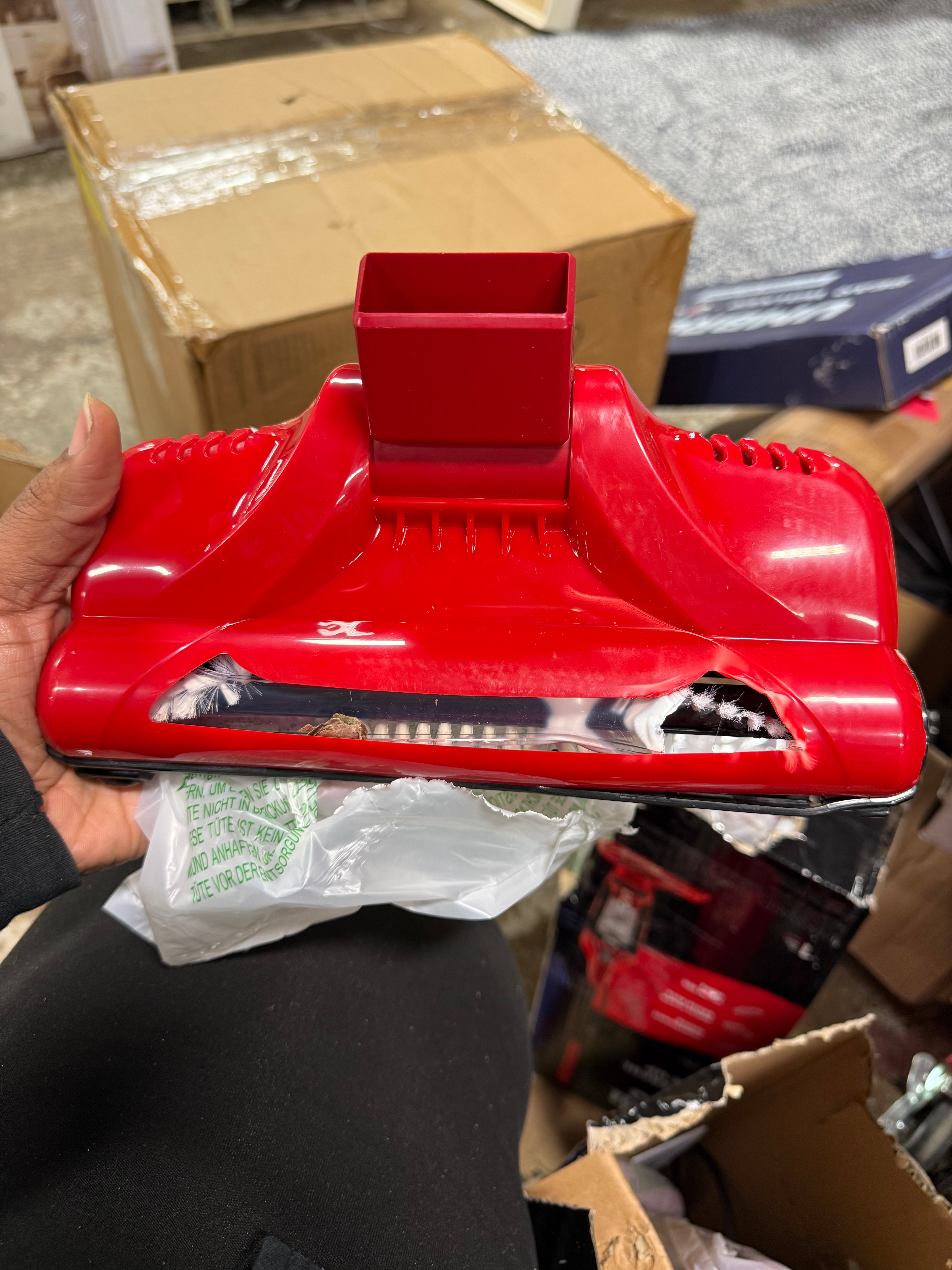 Vibe 3-in-1 Corded Stick Vacuum Cleaner with Removable Hand Held Vacuum: Lightweight, Bagless, Red