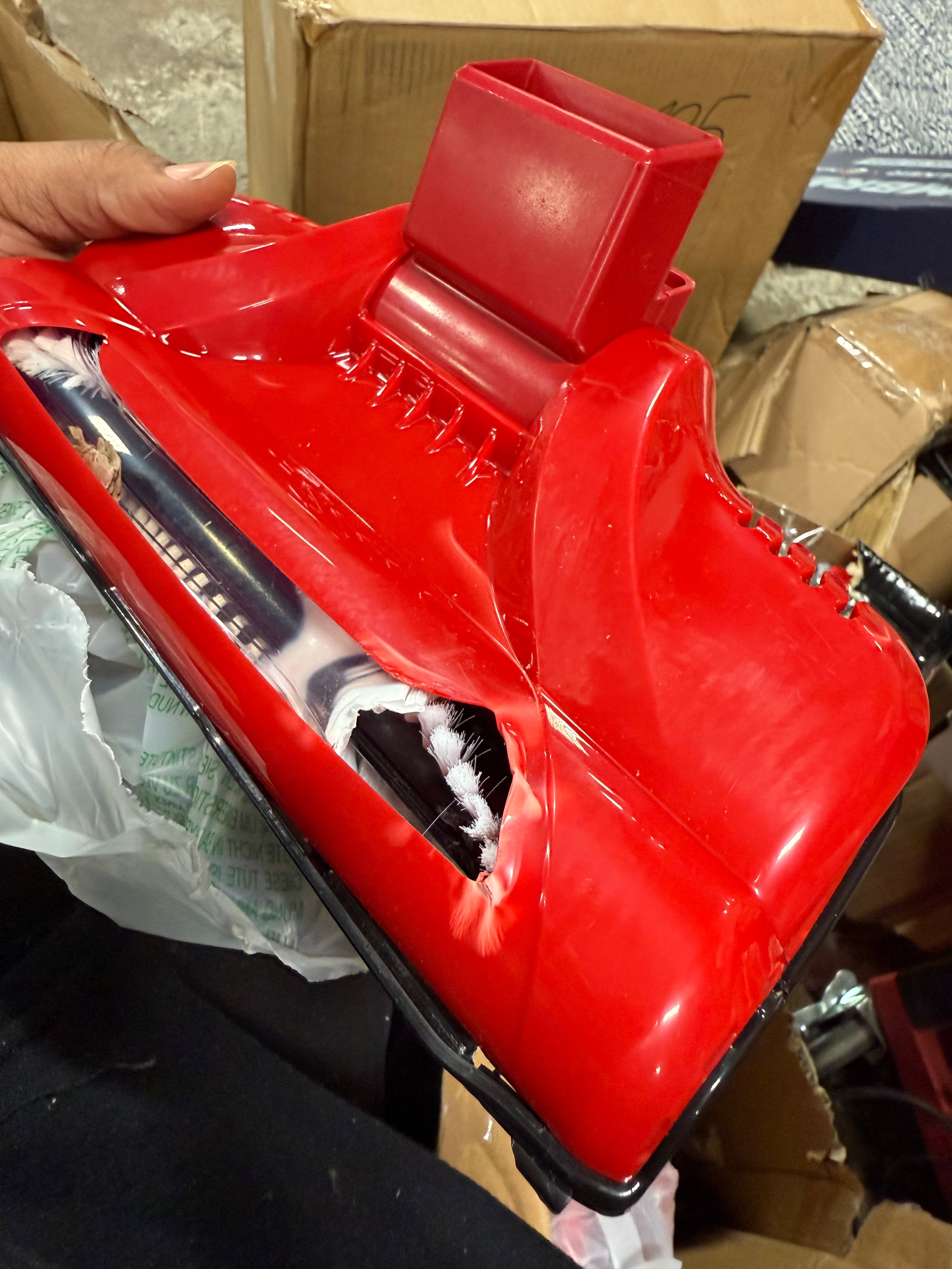 Vibe 3-in-1 Corded Stick Vacuum Cleaner with Removable Hand Held Vacuum: Lightweight, Bagless, Red