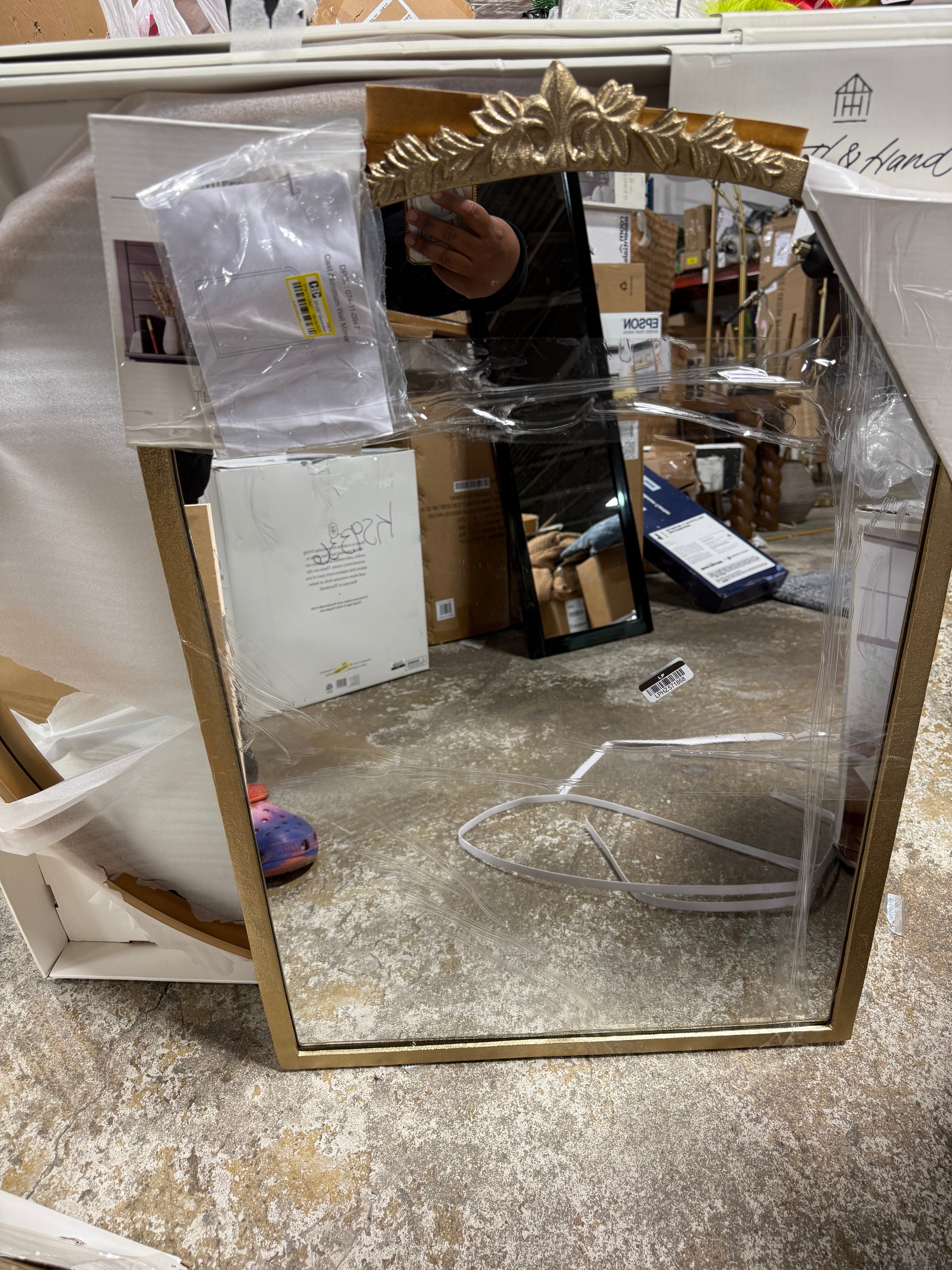 Decorative Gold Wall Mantle Mirror Gold