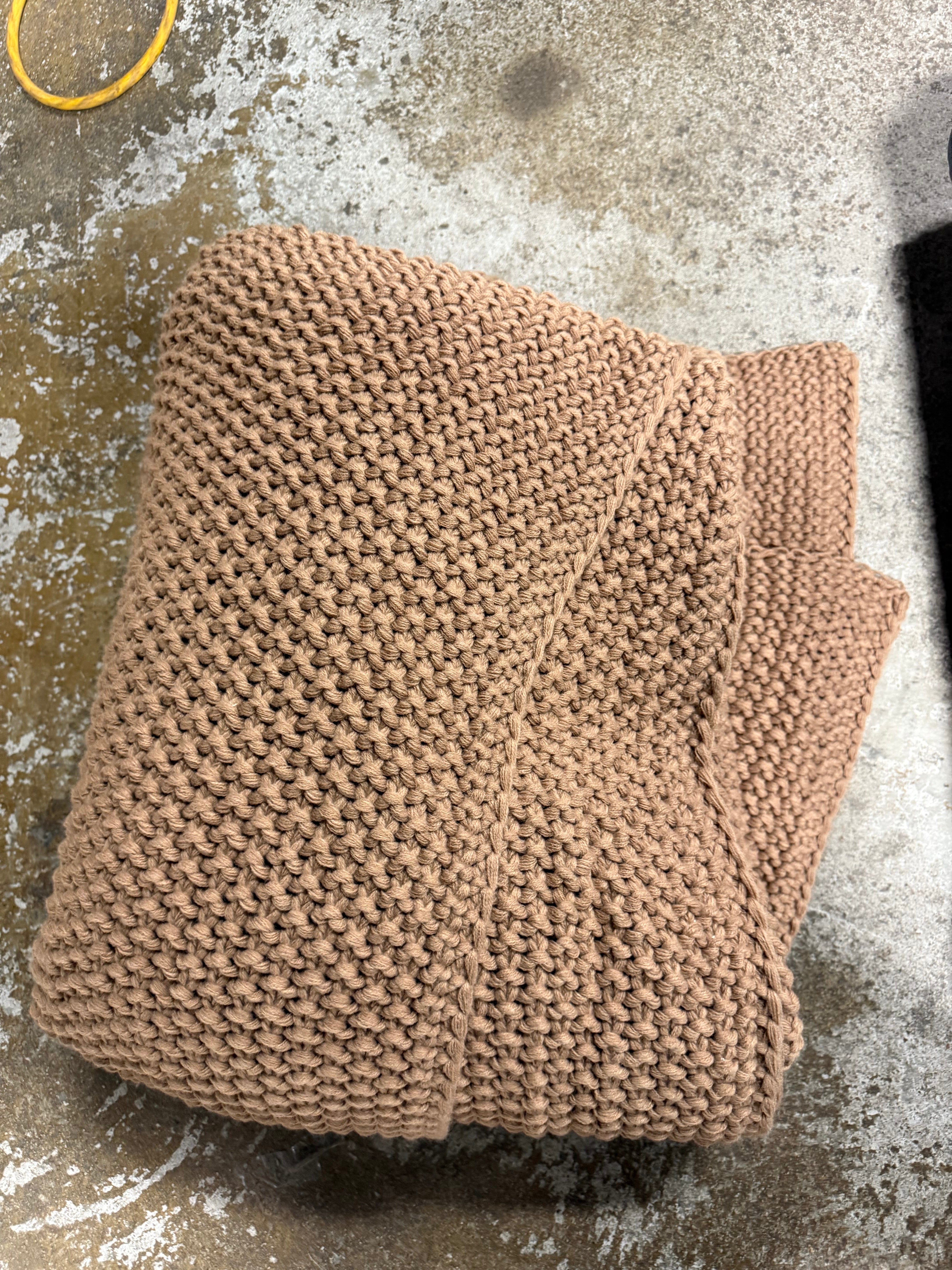 Chunky Knit Bed Blanket - King