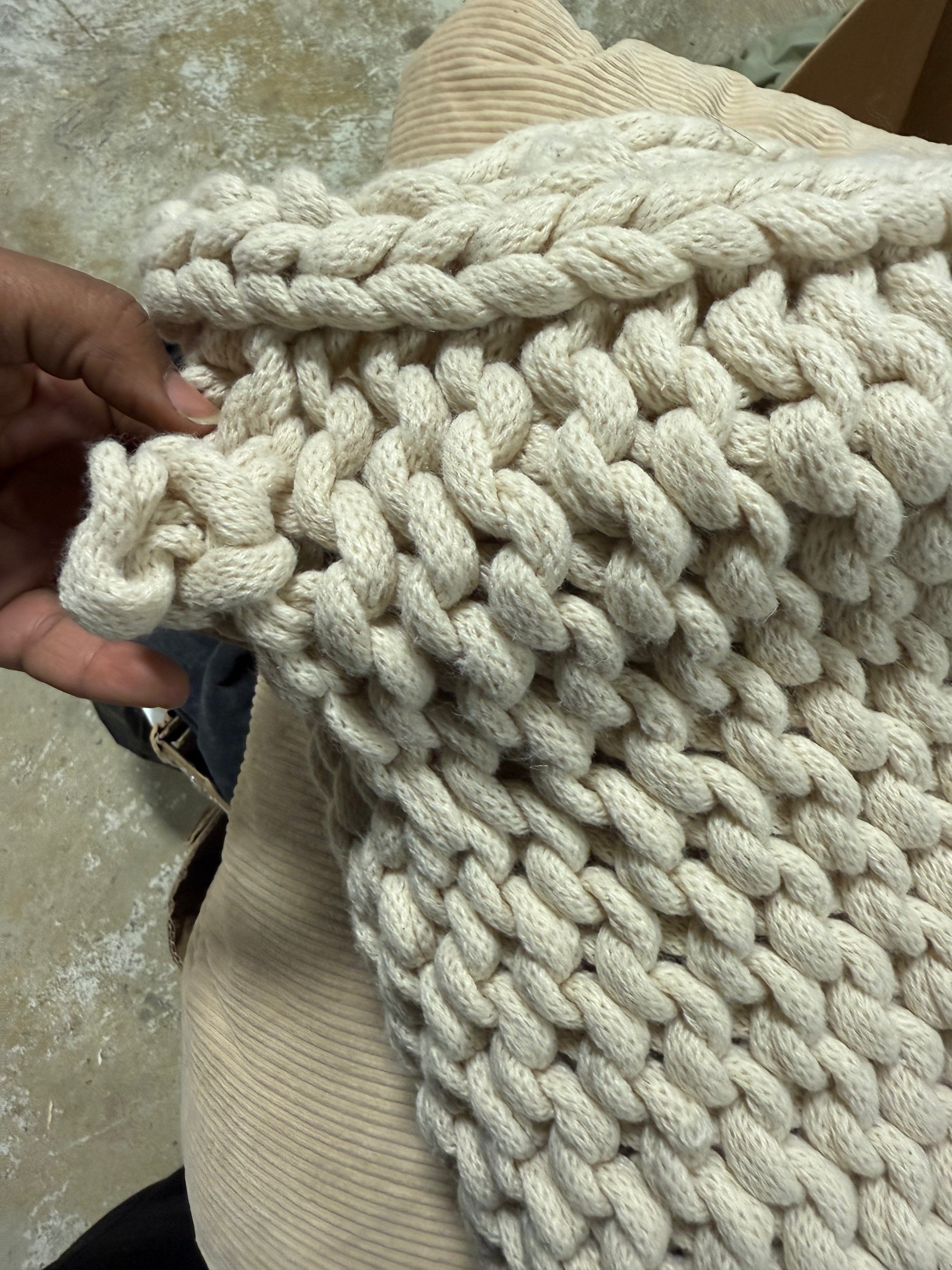 Oversized Solid Bed Throw