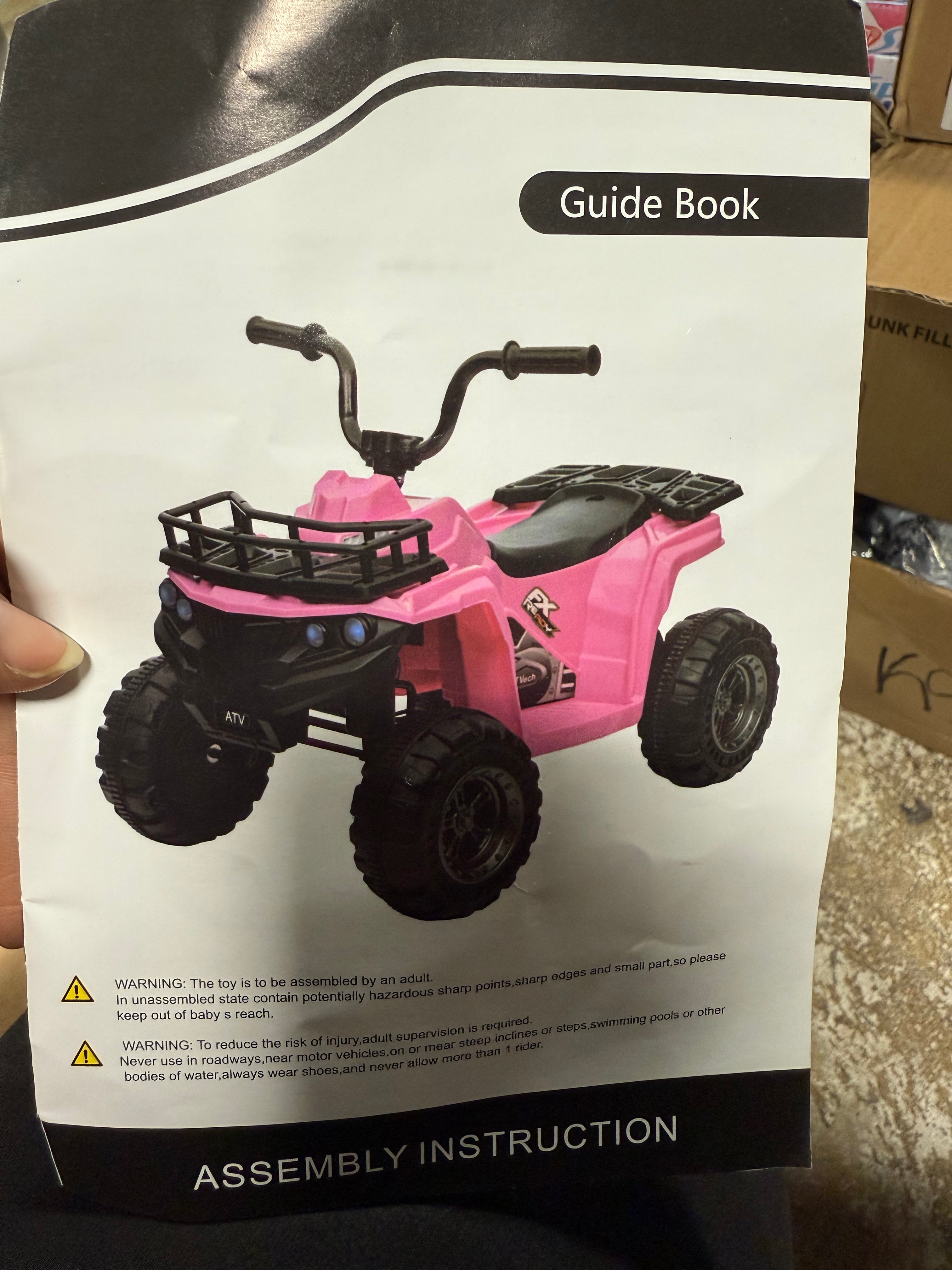 Kids Electric 4-wheeler ATV Quad With MP3 and LED Lights - Black