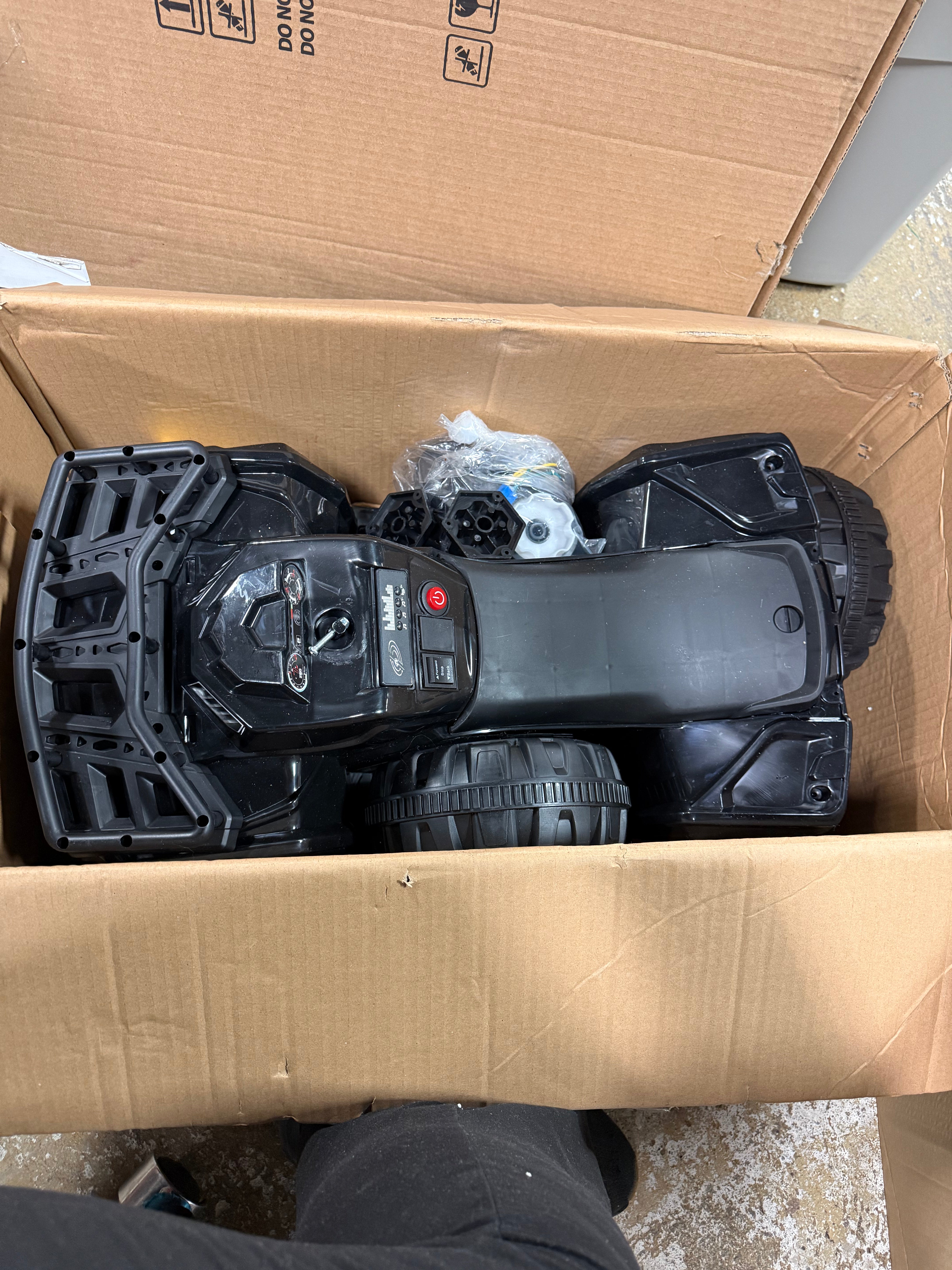 Kids Electric 4-wheeler ATV Quad With MP3 and LED Lights - Black