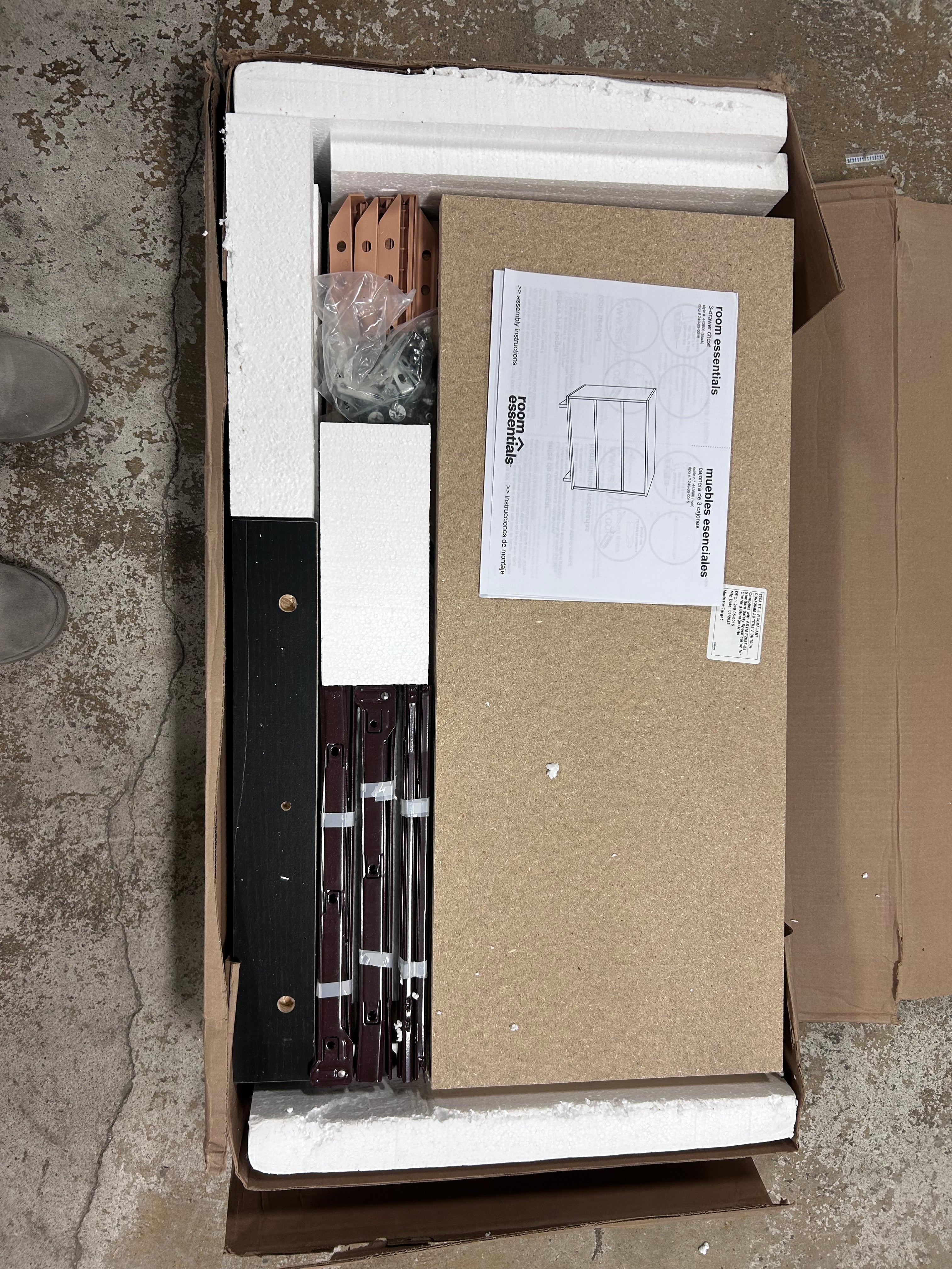 target room essentials modern 3 drawer dresser assembly instructions Modern 3 Drawer Dresser Black