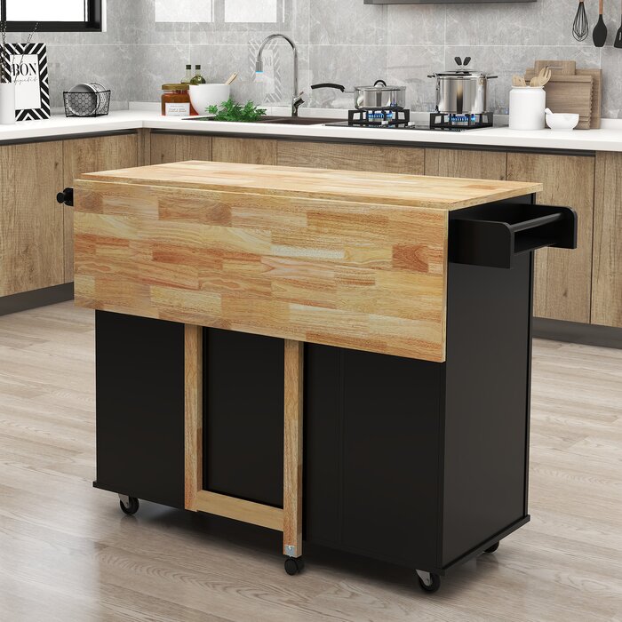 Karole Solid Wood Kitchen Cart