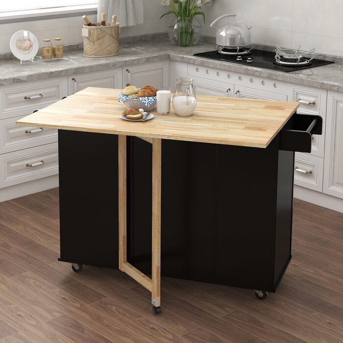 Karole Solid Wood Kitchen Cart