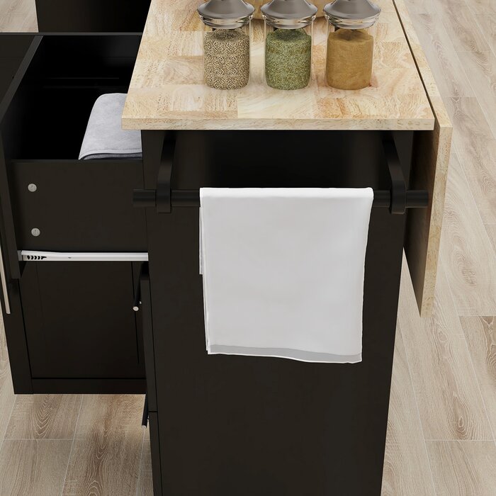 Karole Solid Wood Kitchen Cart