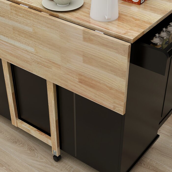 Karole Solid Wood Kitchen Cart