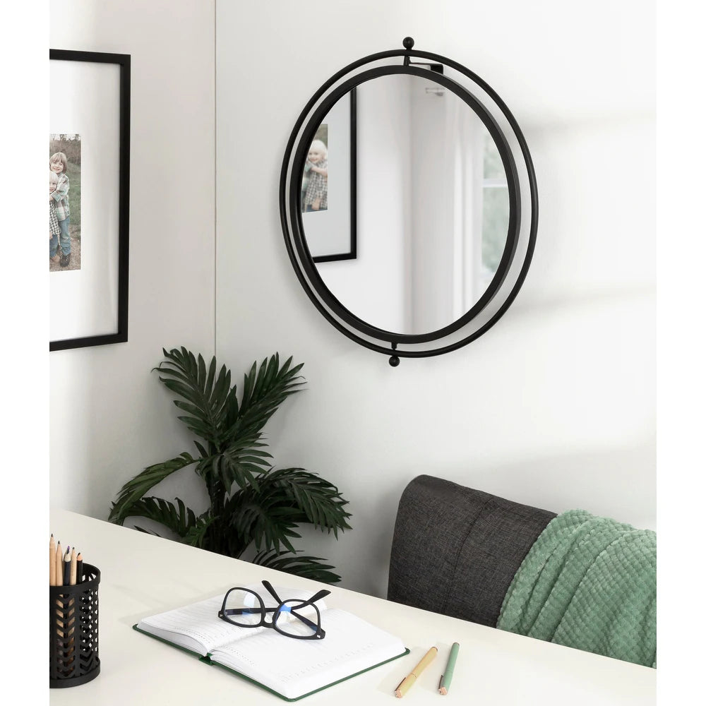 Baron Rustic Pivot Mirror, Raw Iron