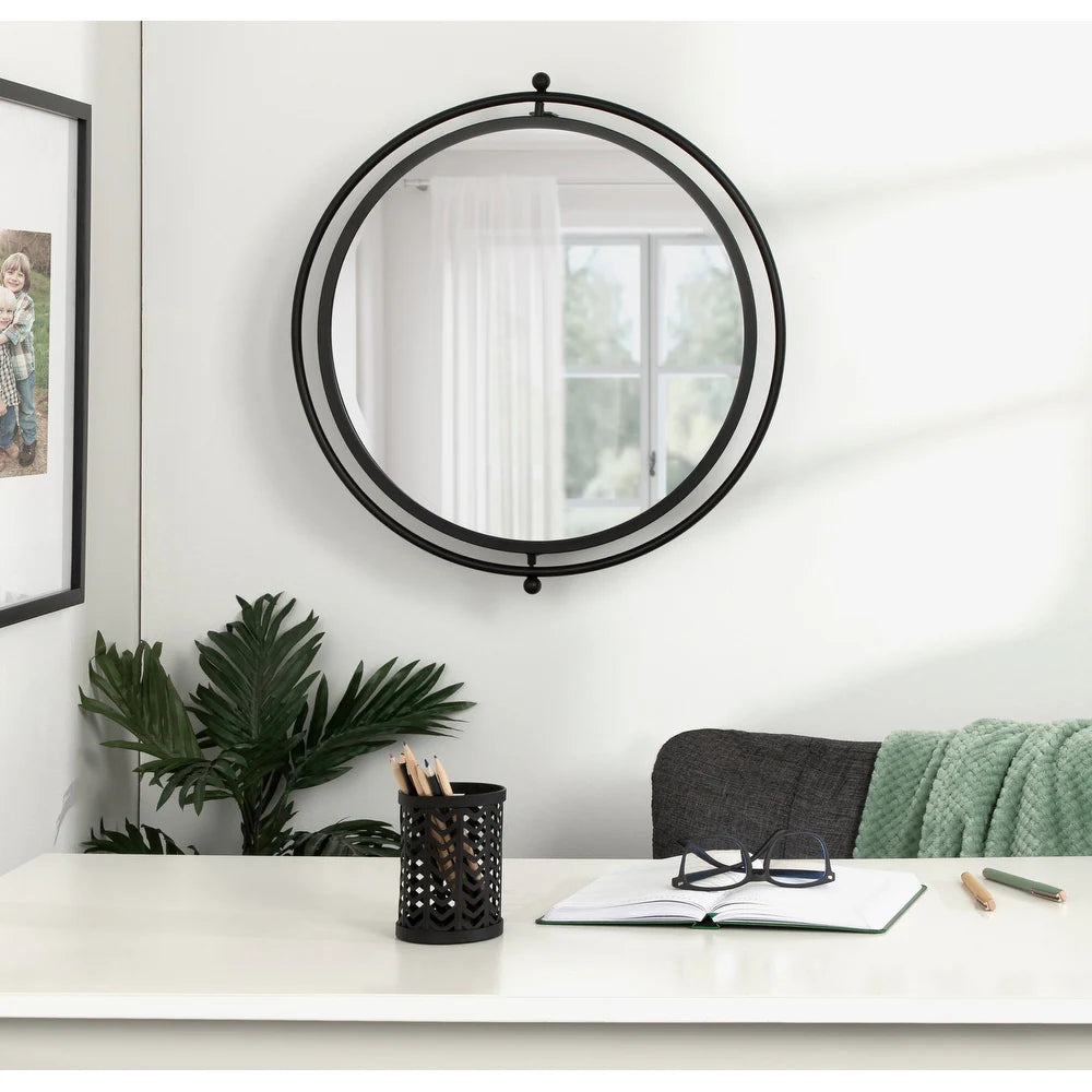 Baron Rustic Pivot Mirror, Raw Iron