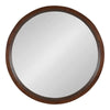 Round Wood Wall Mirror