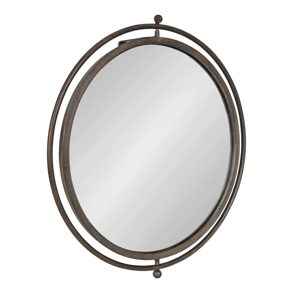 Baron Rustic Pivot Mirror, Raw Iron