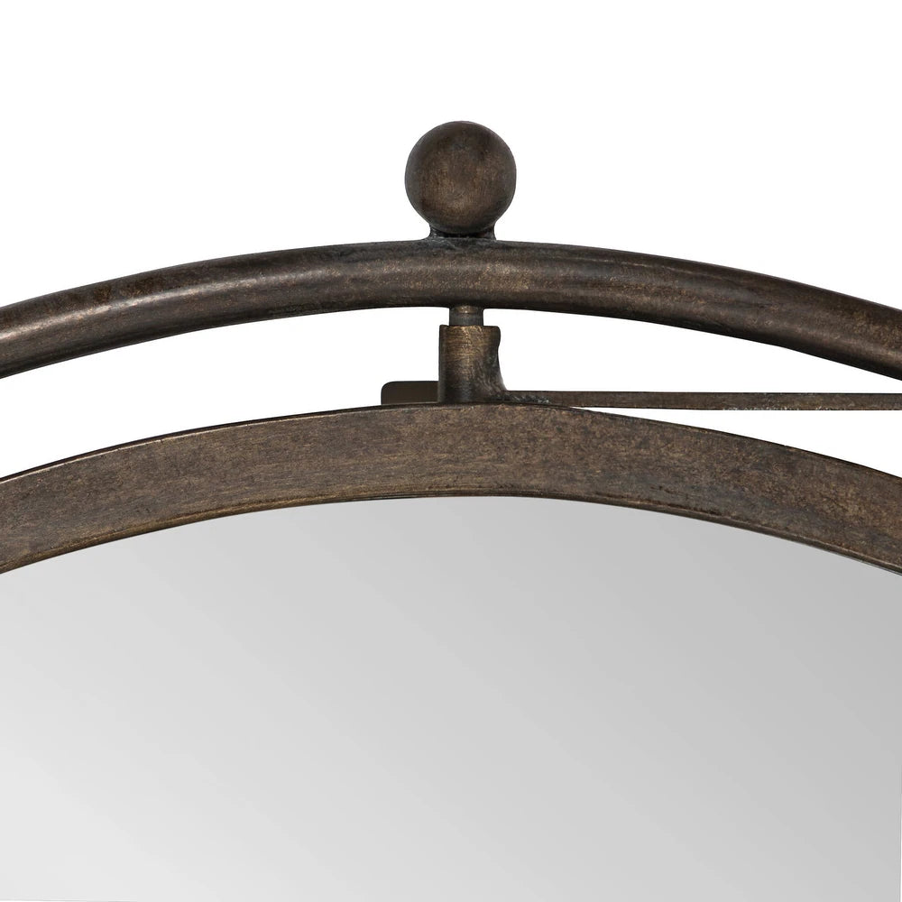 Baron Rustic Pivot Mirror, Raw Iron