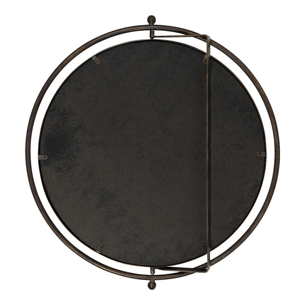 Baron Rustic Pivot Mirror, Raw Iron