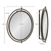 Baron Rustic Pivot Mirror, Raw Iron