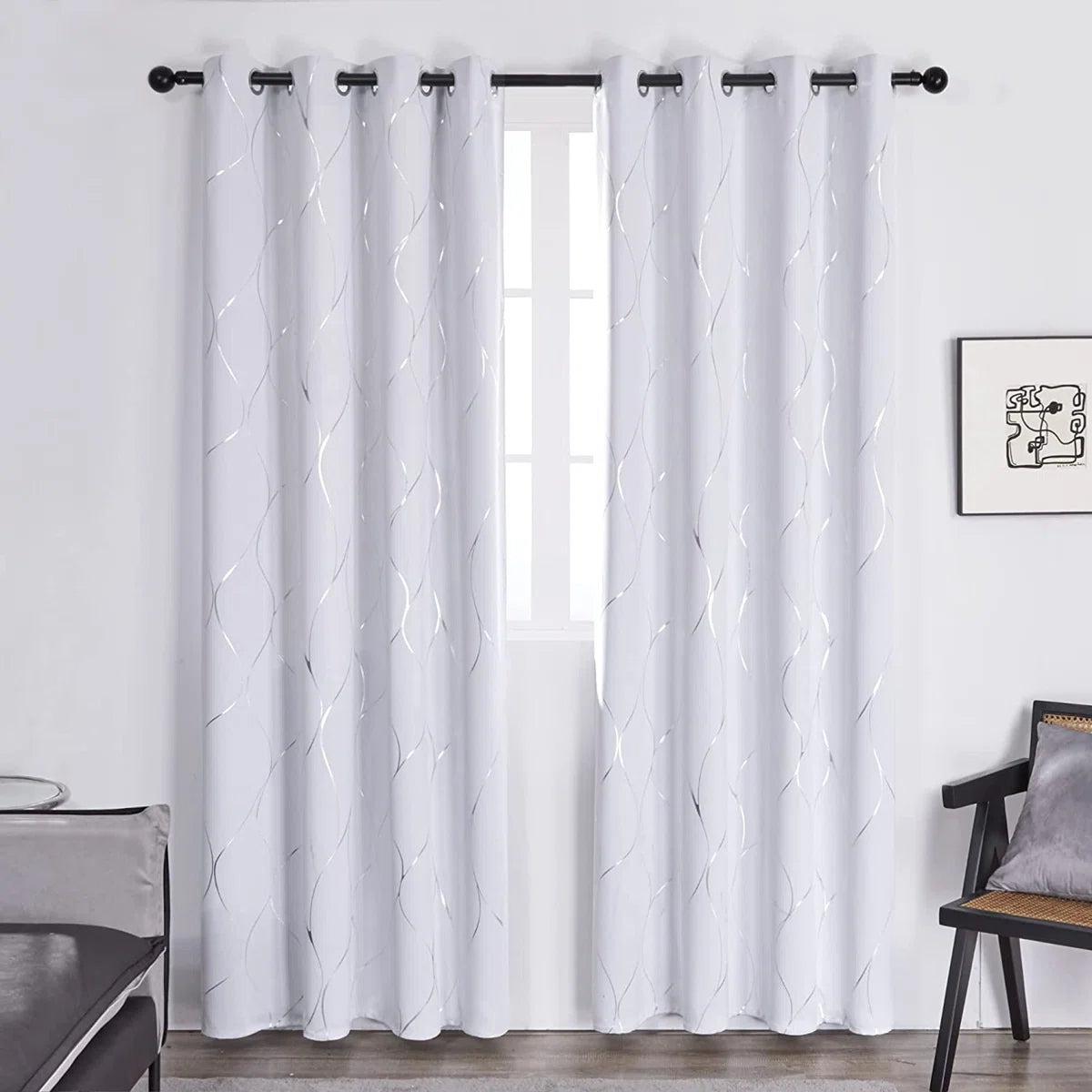 Kellda Polyester Room Darkening Curtain Pair (Set of 2)