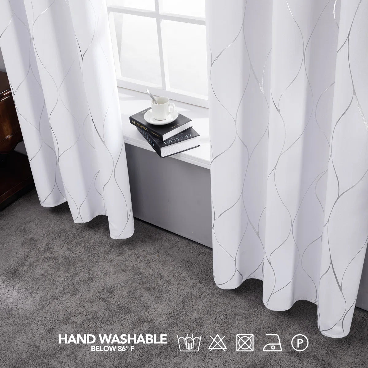 Kellda Polyester Room Darkening Curtain Pair (Set of 2)