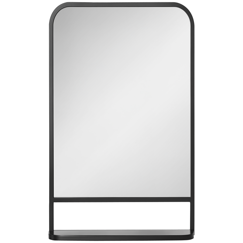 Rectangle Modern Wall Mirror with Storage Shelf