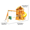 Boulder Station Wooden Swing Set / Playset with Tube Slide 5 Boxes