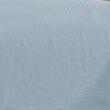 Queen Blue King Charles Matelasse Organic 100% Cotton Coverlet