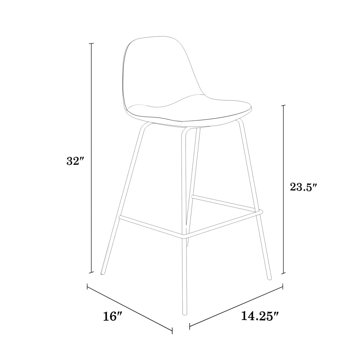 Upholstered Bar & Counter Stool (Set of 2)