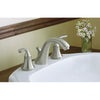 Brushed Nickel  Widespread Bathroom Faucet with Pop-Up Drain Assembly, 3-Hole Low Arc 2-Handle Bathroom Sink Faucet