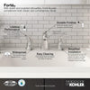 Brushed Nickel  Widespread Bathroom Faucet with Pop-Up Drain Assembly, 3-Hole Low Arc 2-Handle Bathroom Sink Faucet