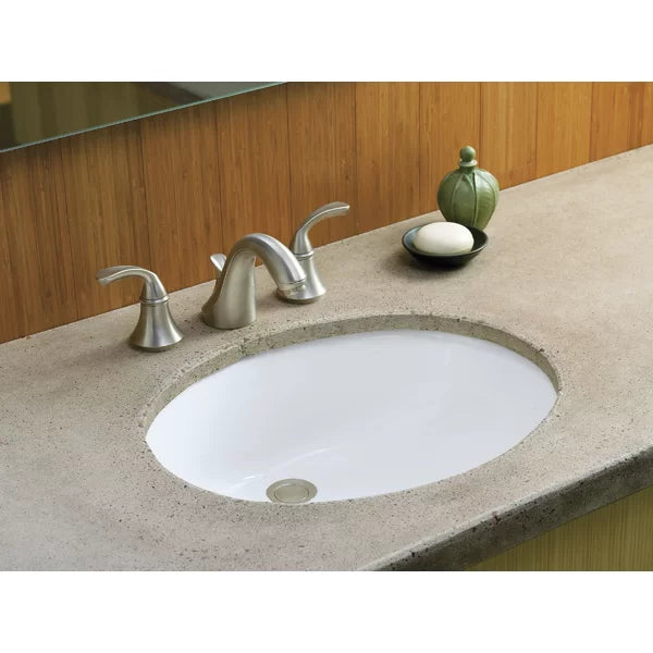 Brushed Nickel  Widespread Bathroom Faucet with Pop-Up Drain Assembly, 3-Hole Low Arc 2-Handle Bathroom Sink Faucet