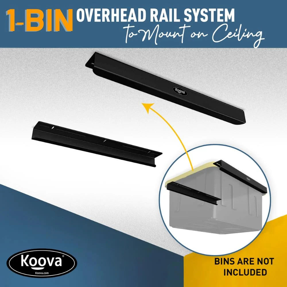 Koova Overhead Bin Rack System - 4 Sets