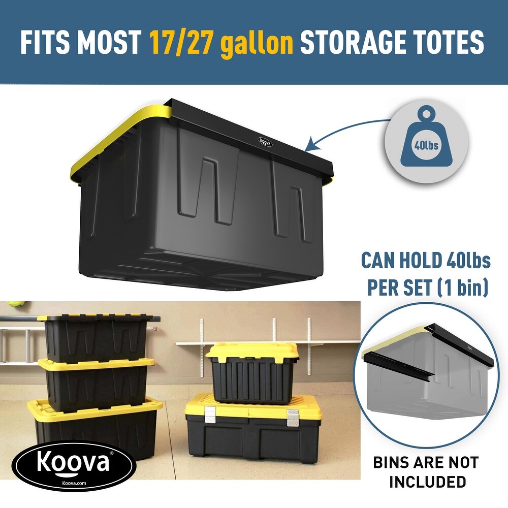 Koova Overhead Bin Rack System - 4 Sets