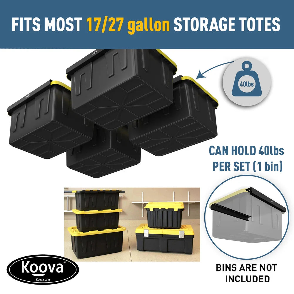 Koova Overhead Bin Rack System - 4 Sets