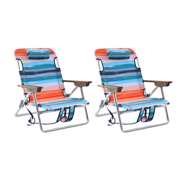 Koralee Reclining/Folding Beach Chair (Set of 2)