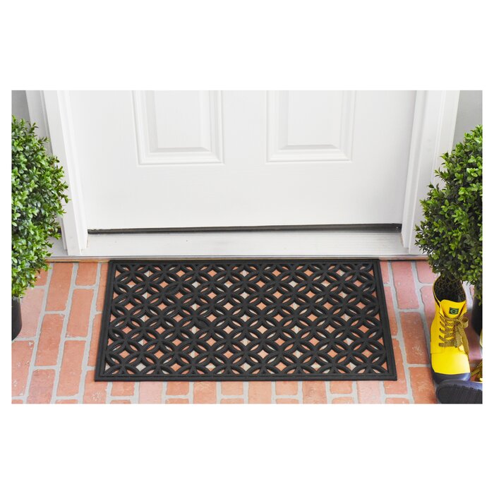 Krull Non-Slip Geometric Outdoor Doormat, Rectangle 1'5" x 2'5"