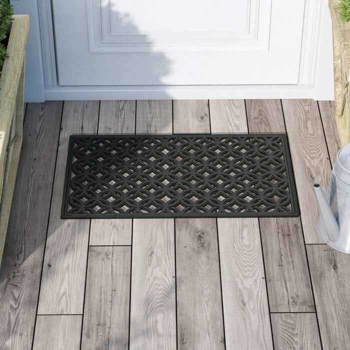 Krull Non-Slip Geometric Outdoor Doormat, Rectangle 1'5" x 2'5"