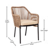 Kyla Outdoor Stacking Dining Armchair with Cushion (Set of 2)