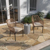 Kyla Outdoor Stacking Dining Armchair with Cushion (Set of 2)