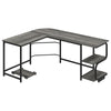 L-Shaped Metal Base Computer Desk