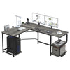 L-Shaped Metal Base Computer Desk