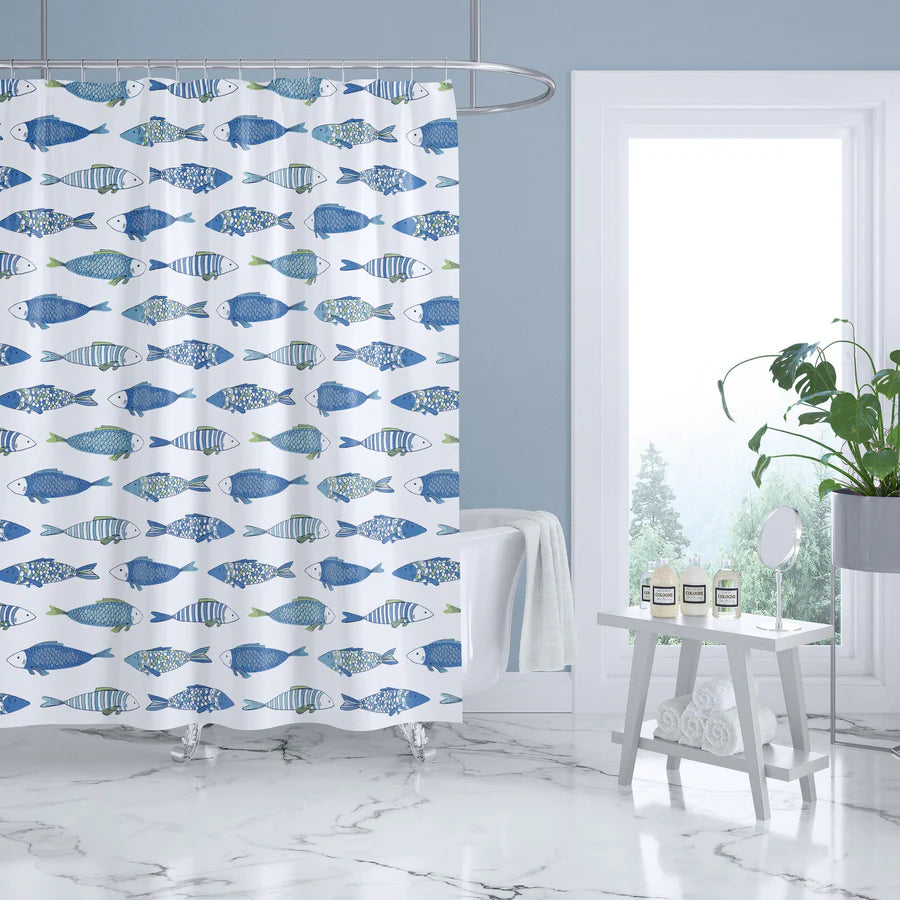 Catalina Fish Shower Curtain - SHOWROOM ITEM 