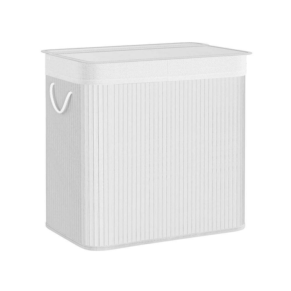 3-Section Laundry Hamper with Lid